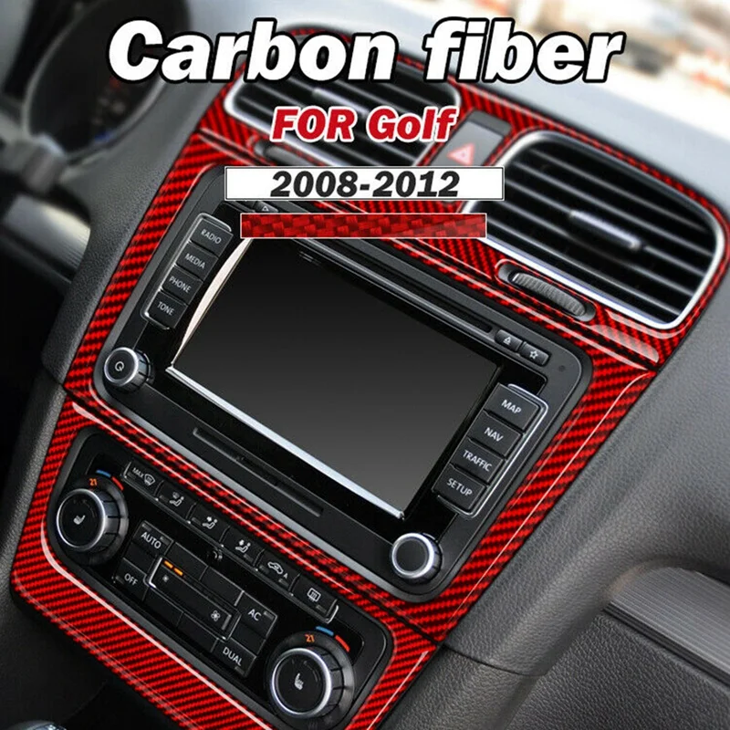 2Pcs Red Carbon Fiber Center Vent Radio A/C Console Panel Cover for Golf 6 MK6 2008-2012 Decoration Accessories
2Pcs Red Carbon Fiber Center Vent Radio A/C Console Panel Cover for Golf 6 MK6 2008-2012 Decoration Accessories