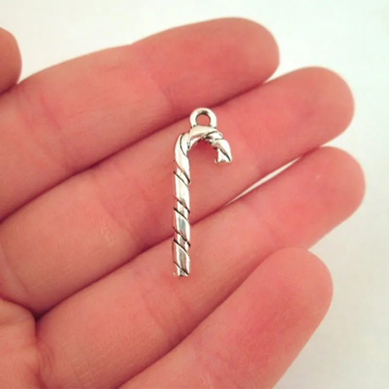 10pcs Christmas Gifts Charms Candy Cane Antique Silver Color Accessories Pendants Making DIY Bracelet Handmade Tibetan Jewelry 
10pcs Christmas Gifts Charms Candy Cane Antique Silver Color Accessories Pendants Making DIY Bracelet Handmade Tibetan Jewelry