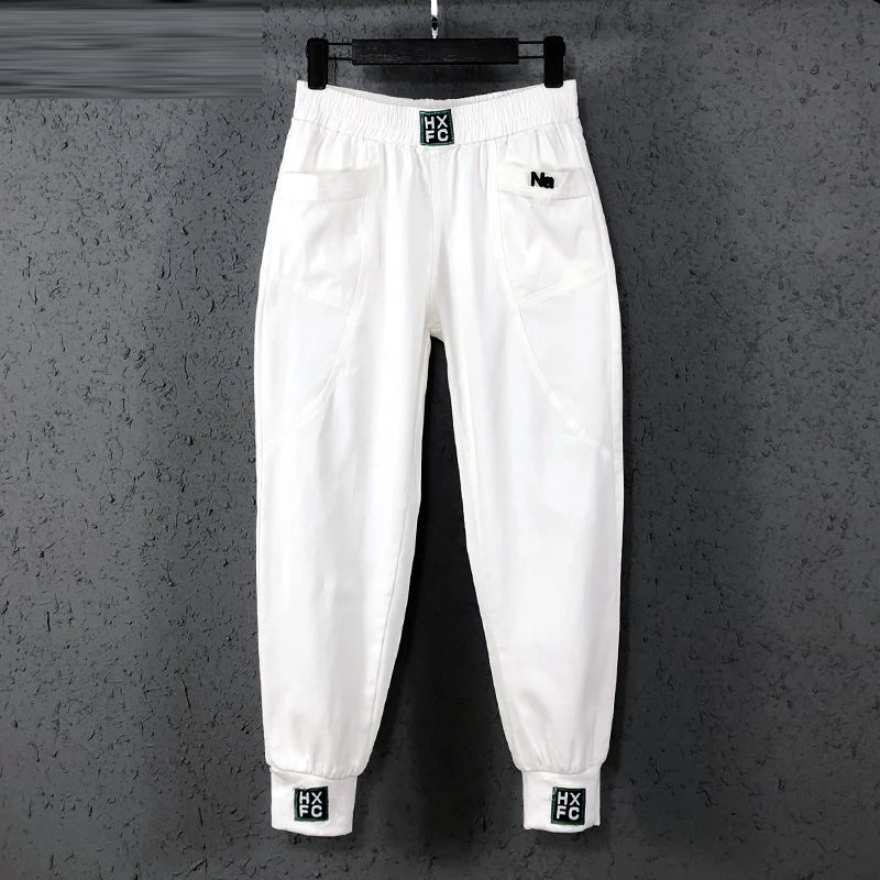 New Arrival Spring Summer Korea Fashion Women Elastic Waist Loose White Jeans All-matched Casual Cotton Denim Harem Pants S982
New Arrival Spring Summer Korea Fashion Women Elastic Waist Loose White Jeans All-matched Casual Cotton Denim Harem Pants S982