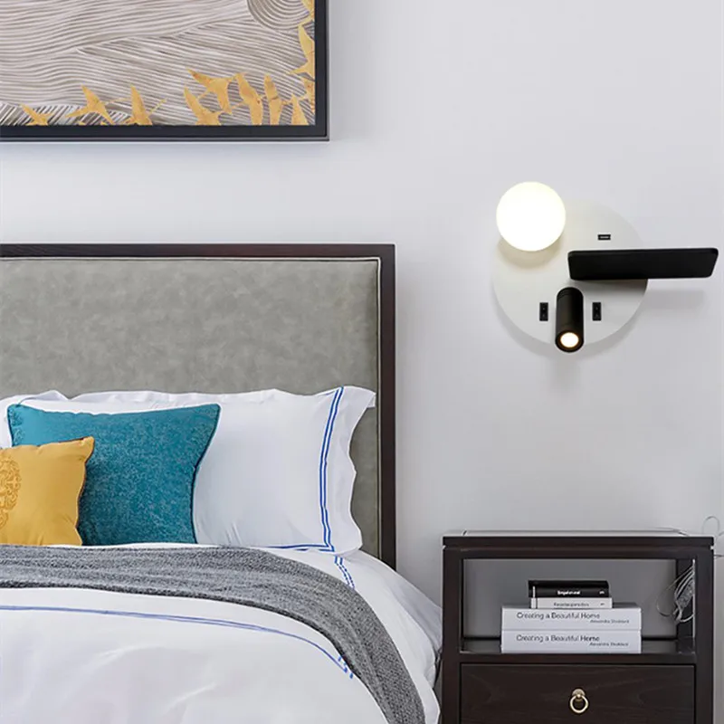 Modern Led Reading Wall Lamps With Switch Fixture Hotel Bedroom Bedside Usb Charging Wall Sconce Light Bedside Storage Lighting
Modern Led Reading Wall Lamps With Switch Fixture Hotel Bedroom Bedside Usb Charging Wall Sconce Light Bedside Storage Lighting