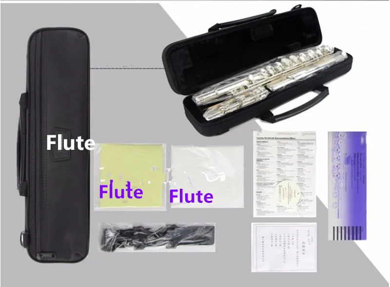 L & K Серебряная флейта 211SL музыкальный инструмент 16 мелодий и E-Key музыкальная