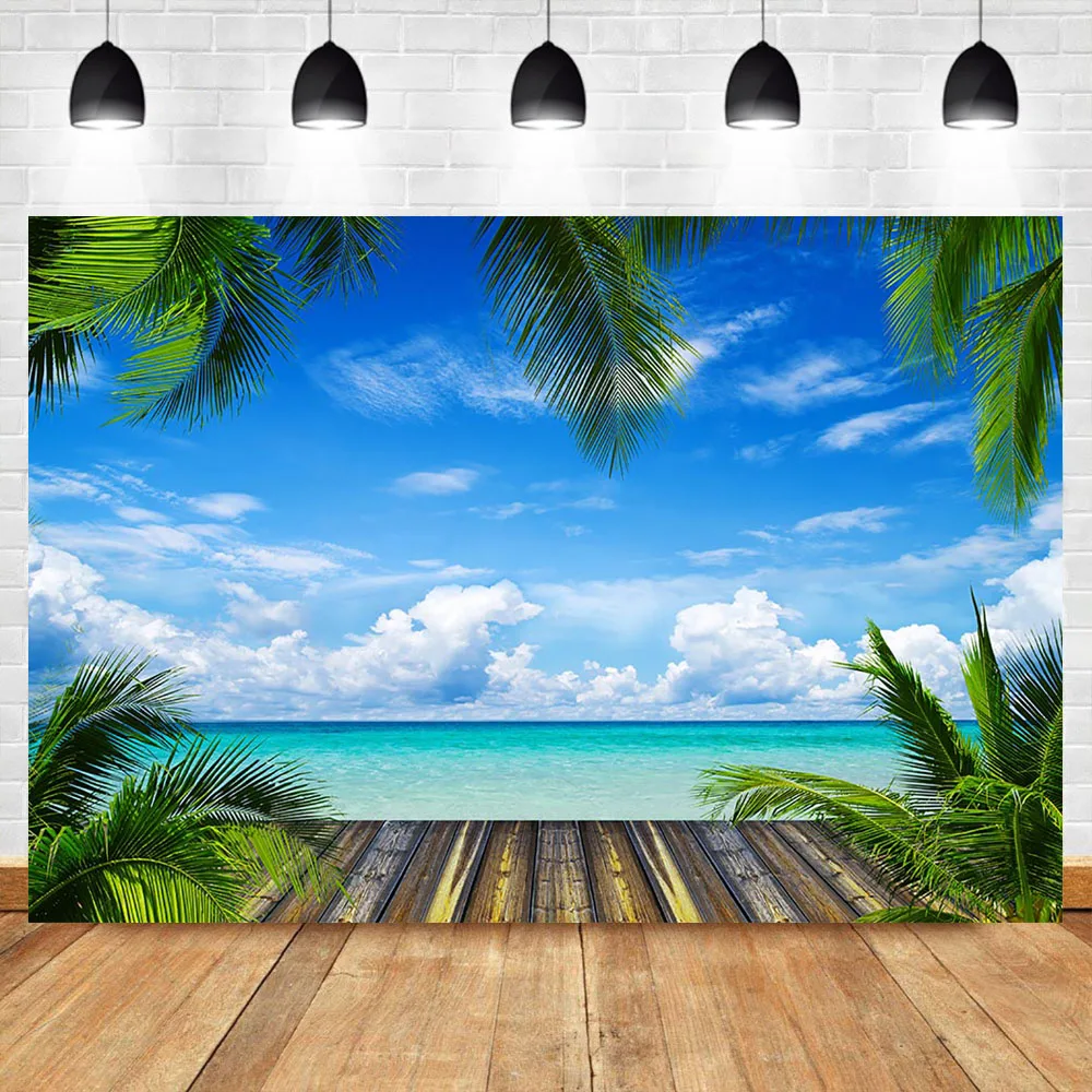 Sea Summer Beach Photography Backdrop Seaside Tropical Tree Blue Sky Backdrops Hawaii Summer Party Background Party Studio Props
Sea Summer Beach Photography Backdrop Seaside Tropical Tree Blue Sky Backdrops Hawaii Summer Party Background Party Studio Props
