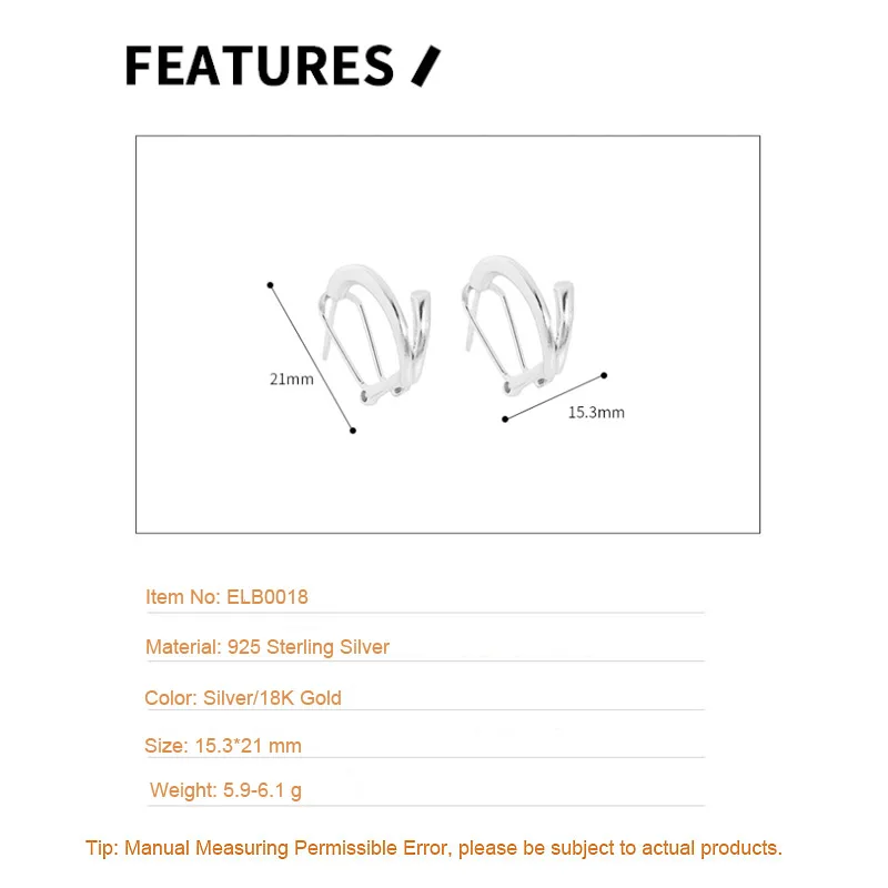 F.I.N.S Original Design S925 Sterling Silver Stud Earrings Geometric Arc-Shaped Silver 925 Fine Earrings Prevent Allergy
F.I.N.S Original Design S925 Sterling Silver Stud Earrings Geometric Arc-Shaped Silver 925 Fine Earrings Prevent Allergy