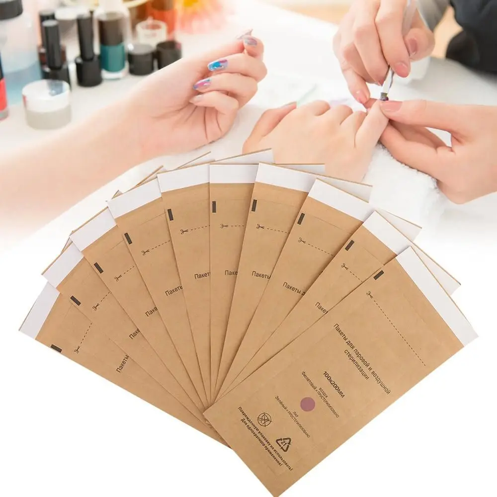 10Pcs Paper Disposable Beauty Non-toxic Nail Art Tool Sterilization Cosmetics Bag Nail Disinfection Bag Nail Art Bag
10Pcs Paper Disposable Beauty Non-toxic Nail Art Tool Sterilization Cosmetics Bag Nail Disinfection Bag Nail Art Bag