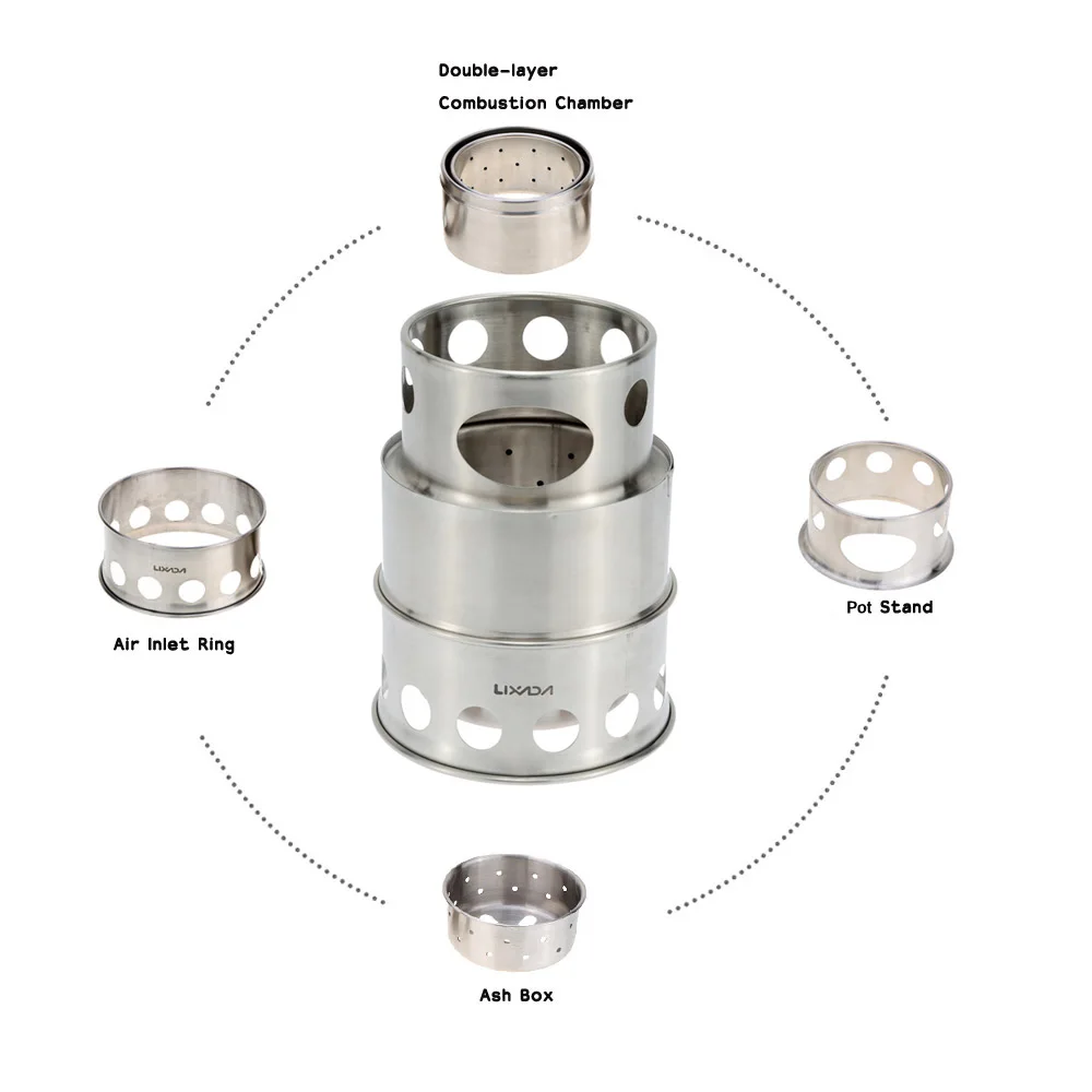 Lixada Camping Stove Wood Stove Outdoor Wood Burner Portable Camping Picnic Wood Stove with Storage Bag 
Lixada Camping Stove Wood Stove Outdoor Wood Burner Portable Camping Picnic Wood Stove with Storage Bag