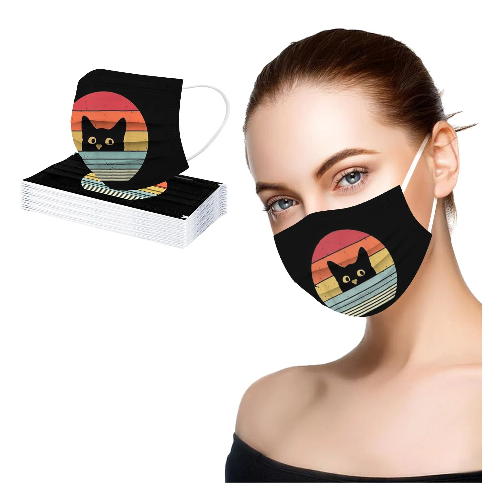 Adult Women Masks Cats Animal Digital Printing Disposable Face Mask Protection 3 Layer Breathable Mouth Cover Mascarillas 20PCS
Adult Women Masks Cats Animal Digital Printing Disposable Face Mask Protection 3 Layer Breathable Mouth Cover Mascarillas 20PCS