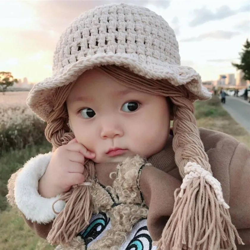 Winter Soft Warm Baby Children Knitted Hat Cute Wig Big Braid Kids Girls Boys Princess Hat Birthday Christmas Party 48-52cm
Winter Soft Warm Baby Children Knitted Hat Cute Wig Big Braid Kids Girls Boys Princess Hat Birthday Christmas Party 48-52cm