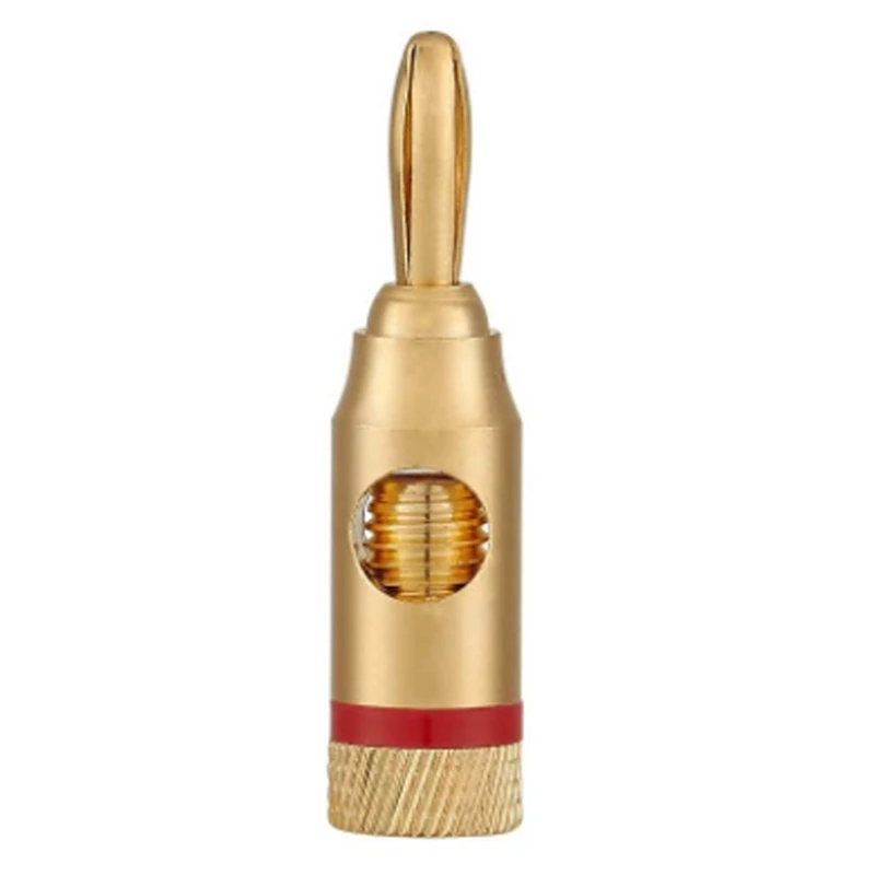 Gold-Plated Banana Plug or Connector (Open Screw Type) (6 Pairs (12 Plugs)) Audio Plug Speaker Wire Connector
Gold-Plated Banana Plug or Connector (Open Screw Type) (6 Pairs (12 Plugs)) Audio Plug Speaker Wire Connector