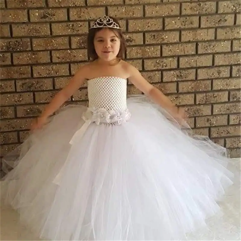 Fashion White Flowers Princess Girls Tutu Dress Formal Long Ball Gown Wedding Dresses For Girls Kids Weddings Party Dress
Fashion White Flowers Princess Girls Tutu Dress Formal Long Ball Gown Wedding Dresses For Girls Kids Weddings Party Dress