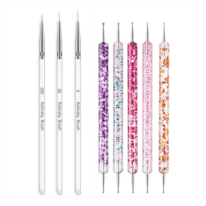 3/5/8/10Pcs Professional Nail Art Liner Brush Ultra Fine Brush Painting Drawing Dot Dotting Pen Manicure Painting Tools
3/5/8/10Pcs Professional Nail Art Liner Brush Ultra Fine Brush Painting Drawing Dot Dotting Pen Manicure Painting Tools
