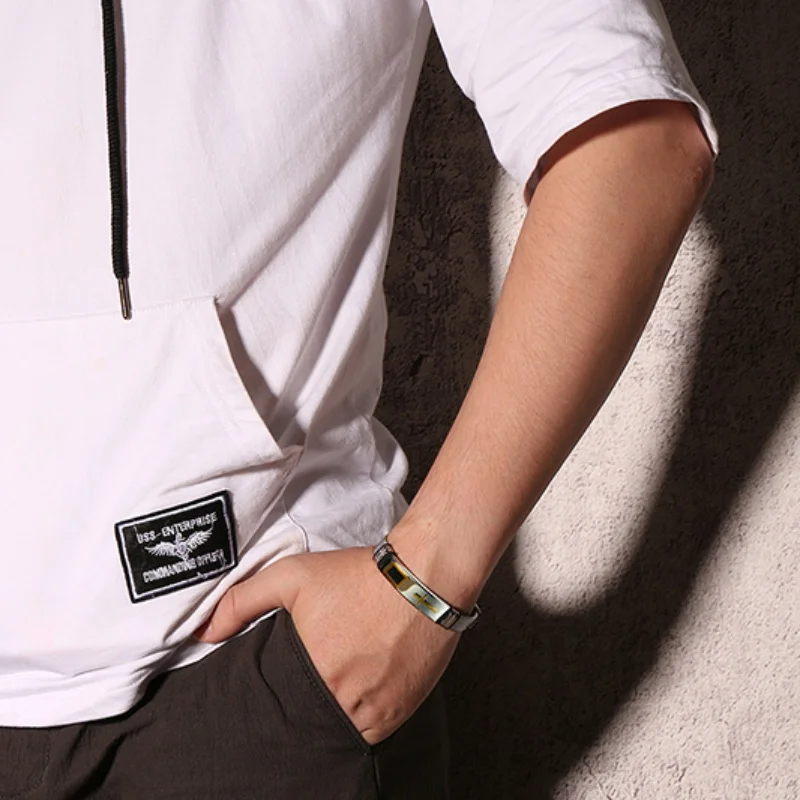 AZIZ BEKKAOUI Stainless Steel Adjustable Length Bracelet Men Bangle Watch Band Design Net Band Christ Cross Prayer Male Jewelry 
AZIZ BEKKAOUI Stainless Steel Adjustable Length Bracelet Men Bangle Watch Band Design Net Band Christ Cross Prayer Male Jewelry