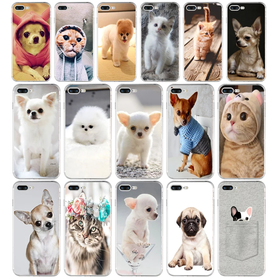 Мягкий силиконовый чехол 008FG для чихуахуа собаки щенка ТПУ Apple Iphone 5 6 6s 7 8 plus x xr xs