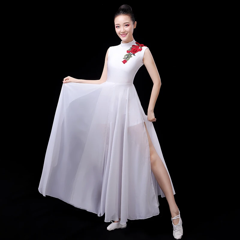 Classical Dance Clothes Women Stage Costume White Flamenco Dress Summer Gypsy Skirt Opening Dance Outfit Extoic Dancewear
Classical Dance Clothes Women Stage Costume White Flamenco Dress Summer Gypsy Skirt Opening Dance Outfit Extoic Dancewear