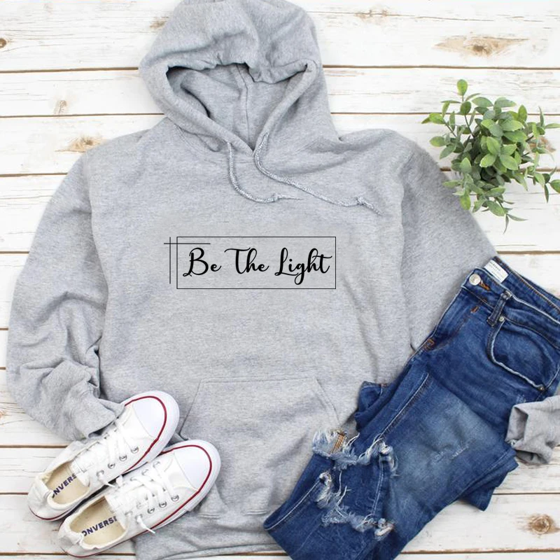 Womens Long Sleeve Streetwear Outfits Christian Tumblr Casual Pullover Be The Light Jesus Letters Printed Hoodies
Womens Long Sleeve Streetwear Outfits Christian Tumblr Casual Pullover Be The Light Jesus Letters Printed Hoodies
