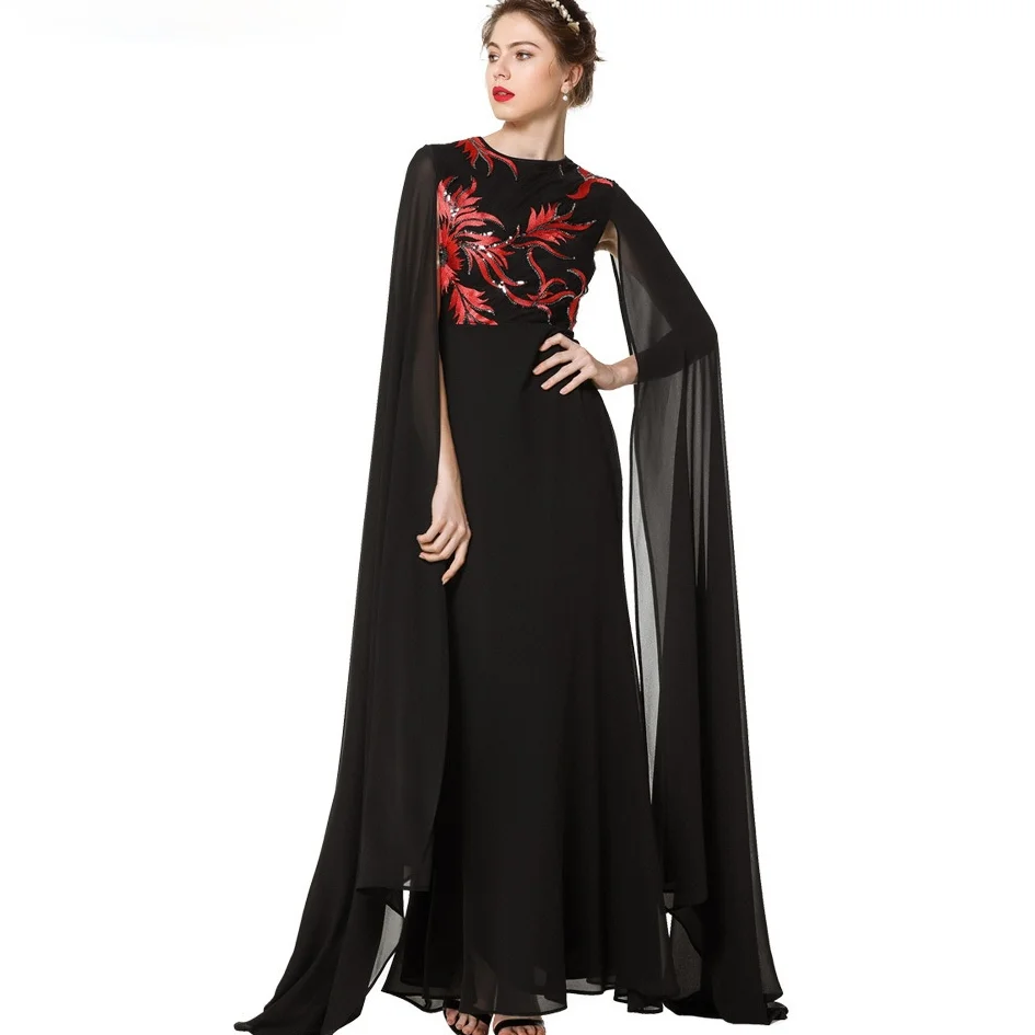 Muslim New Performance Dress Chiffon Exquisite Cape Cape Dress Dress Elegant Long Style Banquet Evening Dress Abayas Kuftan
Muslim New Performance Dress Chiffon Exquisite Cape Cape Dress Dress Elegant Long Style Banquet Evening Dress Abayas Kuftan