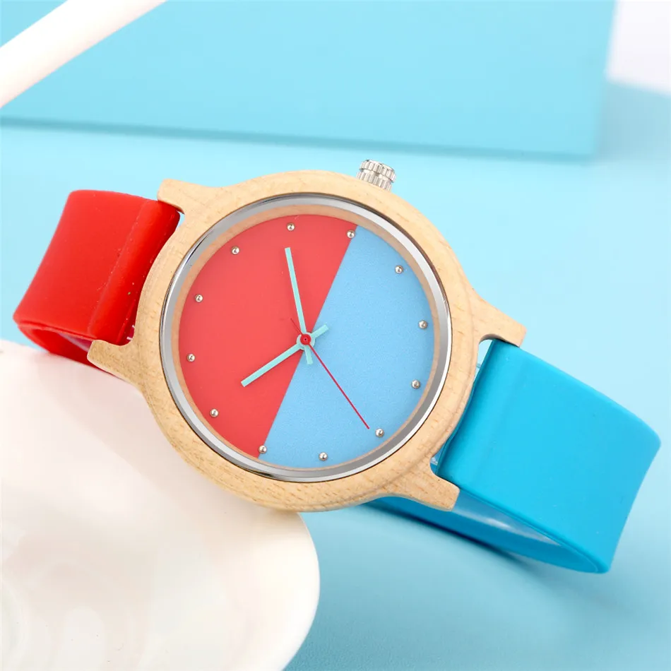 REDFIRE Double Colors Display Silicone Band Women's Wood Watches Quartz Movement Natural Maple Wooden Female Timepiece Gifts
REDFIRE Double Colors Display Silicone Band Women's Wood Watches Quartz Movement Natural Maple Wooden Female Timepiece Gifts