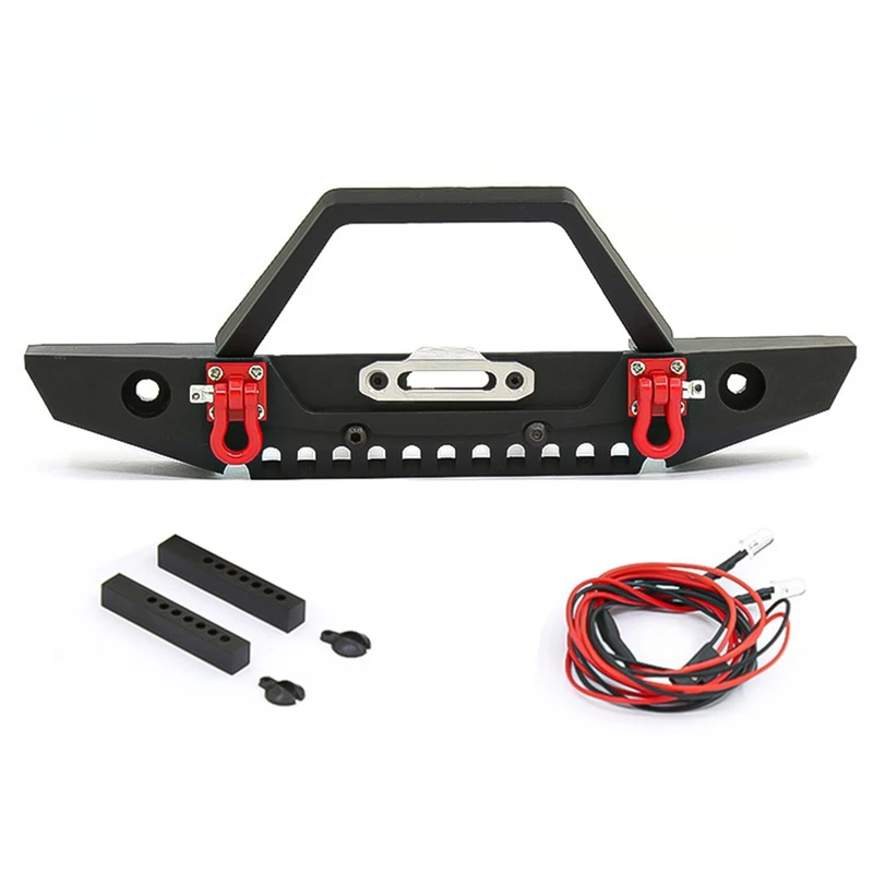 Metal Front Bumper with Led Lights for 1/10 RC Crawler Car Axial SCX10 II 90046 TRAXXAS TRX-4 TRX4
Metal Front Bumper with Led Lights for 1/10 RC Crawler Car Axial SCX10 II 90046 TRAXXAS TRX-4 TRX4