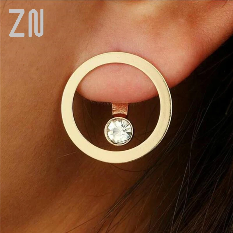 ZN Geometric Circle Earrings Rear Hanging Crystal Stud Earrings For Women New Statement Earings Fashion Jewelry
ZN Geometric Circle Earrings Rear Hanging Crystal Stud Earrings For Women New Statement Earings Fashion Jewelry