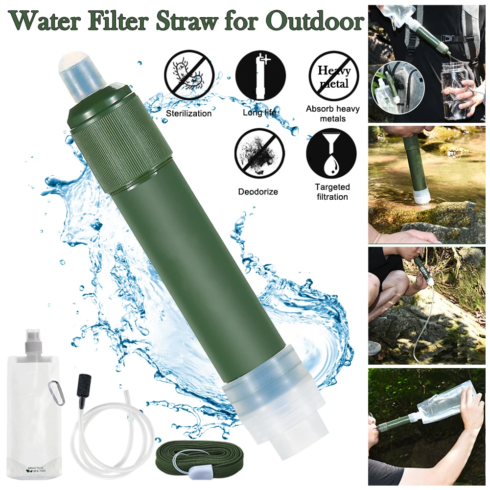 Outdoor Water Filter Straw Water Filtration System Water Purifier for Lightweight compact emergency water filter system
Outdoor Water Filter Straw Water Filtration System Water Purifier for Lightweight compact emergency water filter system