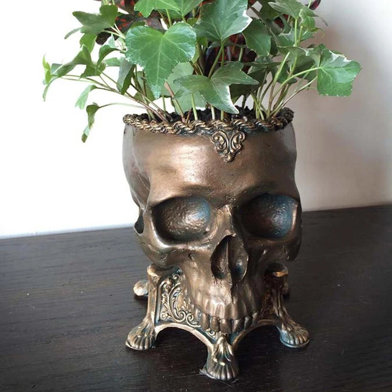 Skull Flower Pot Resin Handmade Crafts Ornament Creative Halloween Gift for Home Garden Courtyard Decoration JY
Skull Flower Pot Resin Handmade Crafts Ornament Creative Halloween Gift for Home Garden Courtyard Decoration JY