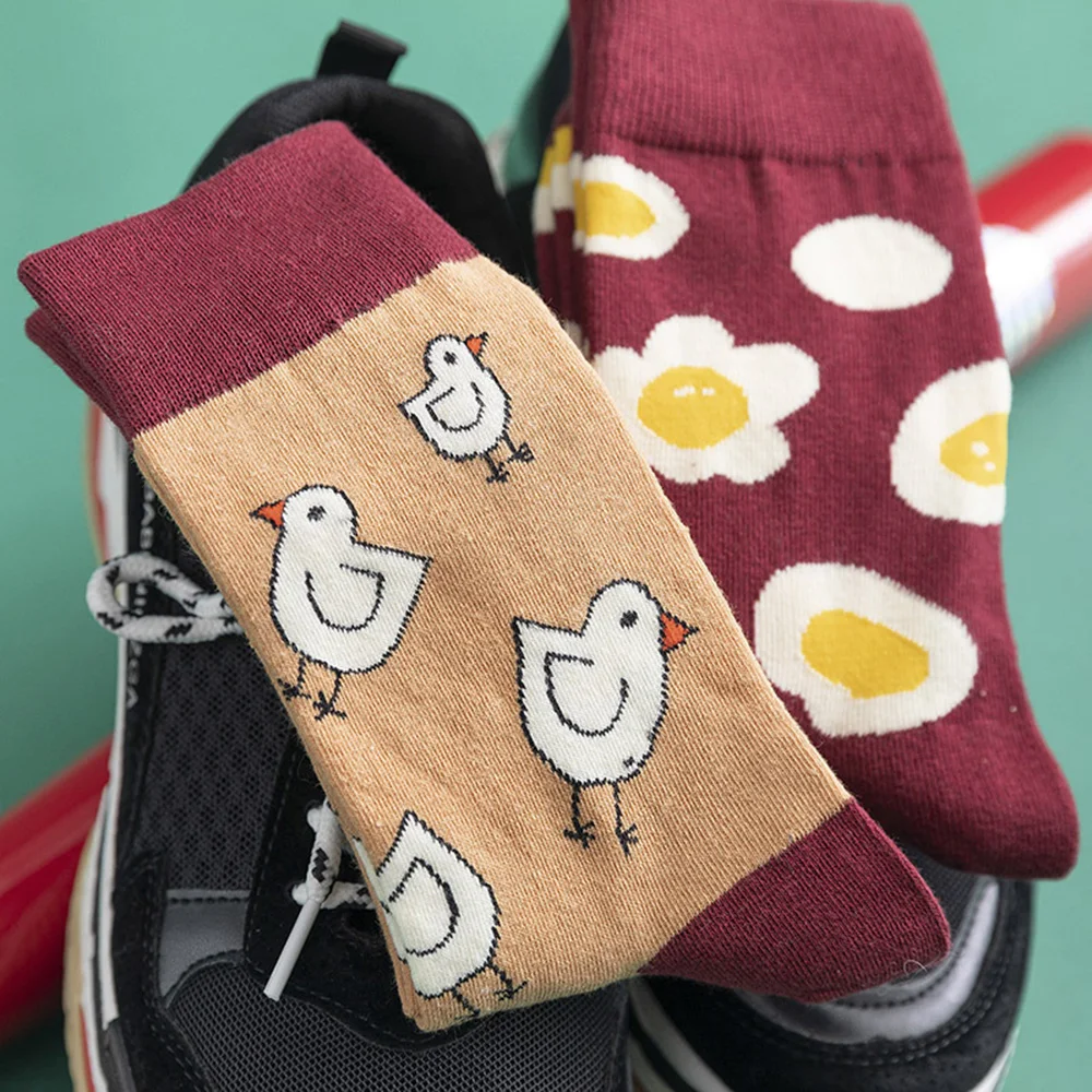 Personality Couple Socks Colorful Funny Happy Socks Cartoon Fruit Eggs Pattern Unisex Socks
Personality Couple Socks Colorful Funny Happy Socks Cartoon Fruit Eggs Pattern Unisex Socks