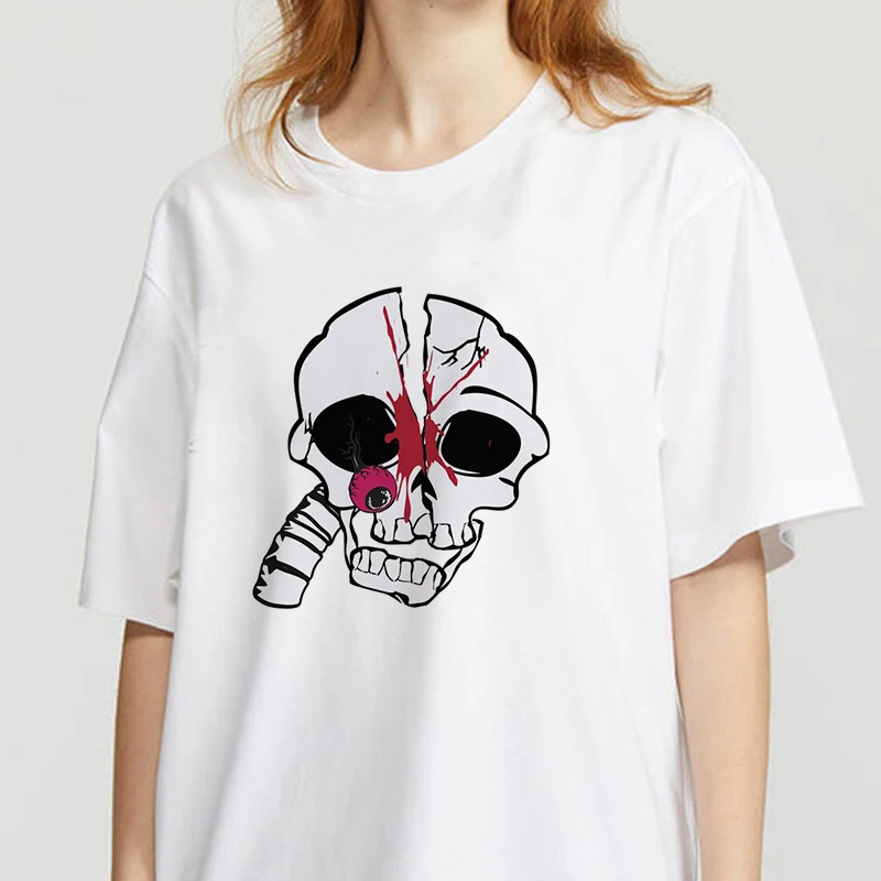 Women Printing Clothing Cute Skulls Lady Short Sleeve Casual 90s Cartoon Fashion Clothes Print Tee Top Tshirt Female T-shirt
Women Printing Clothing Cute Skulls Lady Short Sleeve Casual 90s Cartoon Fashion Clothes Print Tee Top Tshirt Female T-shirt
