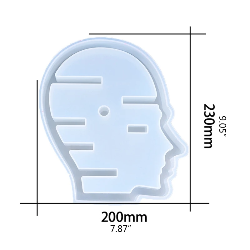 Crystal Epoxy Resin Mold Men Head Shaped Ornaments Silicone Mould DIY Crafts Jewelry Decorations Casting Tool