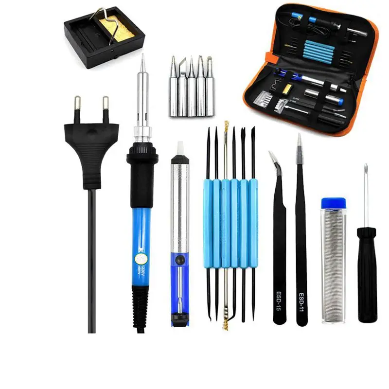 JFBL Hot Eu Plug 220v 60w Adjustable Temperature Electric Soldering Iron Kit+5pcs Tips Portable Welding Repair Tool Tweezers Sol
JFBL Hot Eu Plug 220v 60w Adjustable Temperature Electric Soldering Iron Kit+5pcs Tips Portable Welding Repair Tool Tweezers Sol