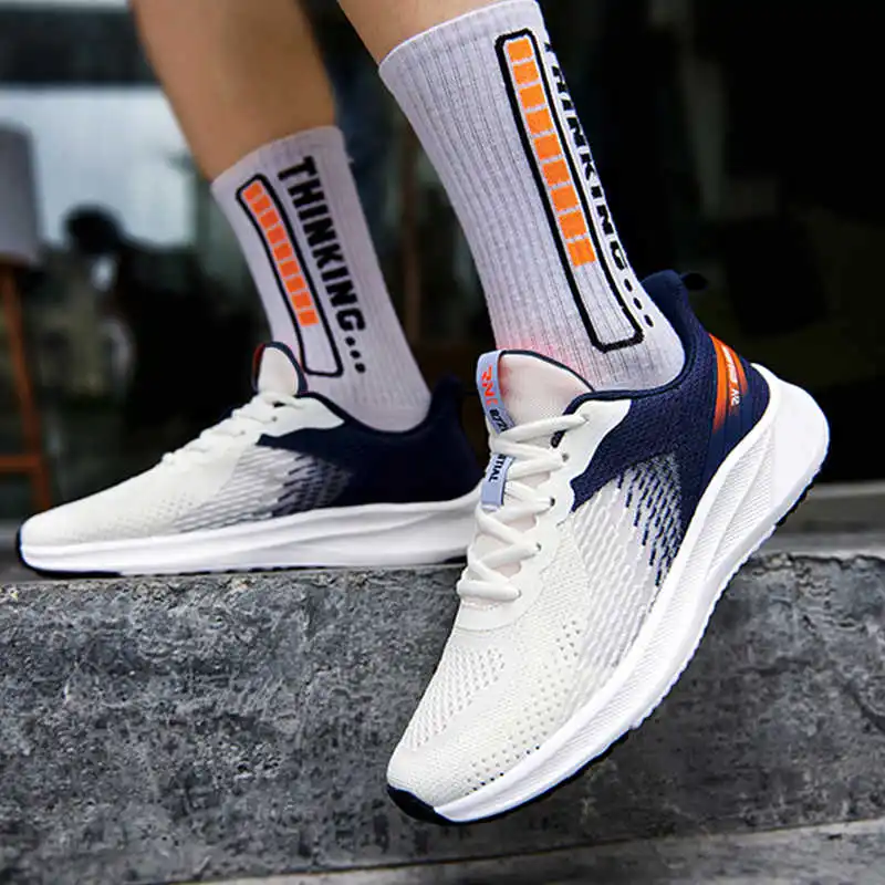 Men's Running Shoes Us 5.5 White Sports Shoes Without Lacing Men's Autumn Sneakers Snackers Sport Men Number 44 Tennis Design
Men's Running Shoes Us 5.5 White Sports Shoes Without Lacing Men's Autumn Sneakers Snackers Sport Men Number 44 Tennis Design