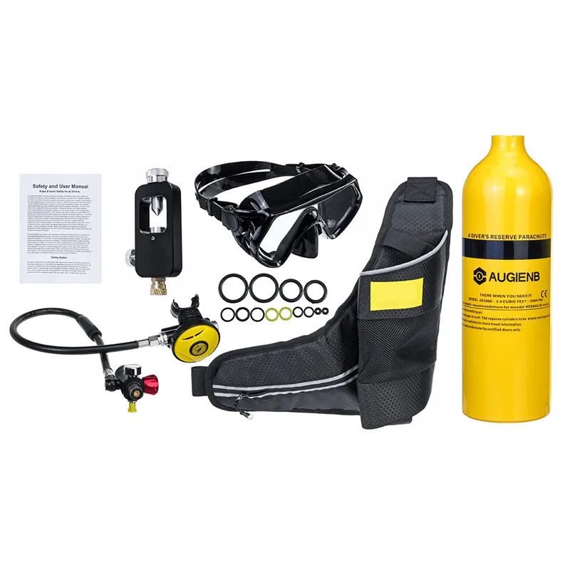 AUGIENB 1L Mini Scuba Air Tank Oxygen Cylinder Reserve Diving System Air Tank bucear Snorkeling Diving Equipment with Goggles
AUGIENB 1L Mini Scuba Air Tank Oxygen Cylinder Reserve Diving System Air Tank bucear Snorkeling Diving Equipment with Goggles