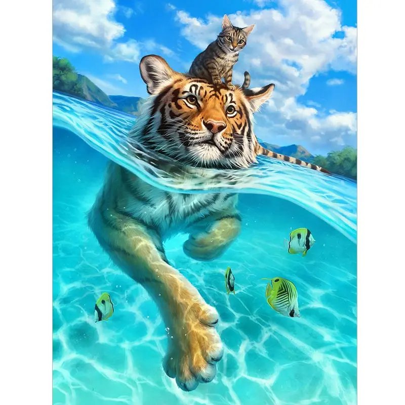 5d DIY diamond painting Animal Tigers Cross Stitch Cat Full Diamond embroidery Rhinestone Mosaic Home Decor Children's gifts
5d DIY diamond painting Animal Tigers Cross Stitch Cat Full Diamond embroidery Rhinestone Mosaic Home Decor Children's gifts