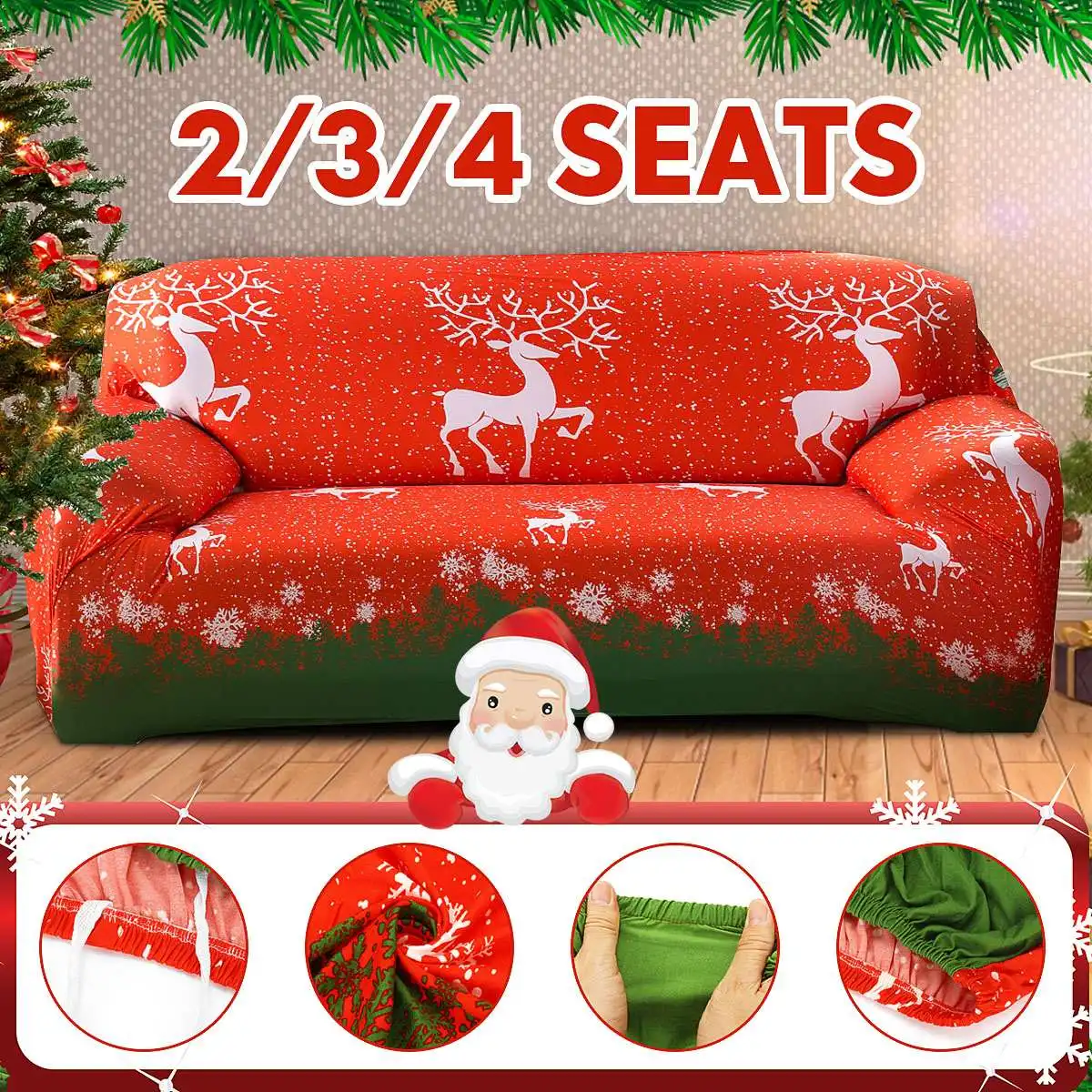 Decoration Sofa Cover Christmas Printing Elastic Removable Chair Cover Stretch Washable Seat Case Slipcover Home Decoration
Decoration Sofa Cover Christmas Printing Elastic Removable Chair Cover Stretch Washable Seat Case Slipcover Home Decoration