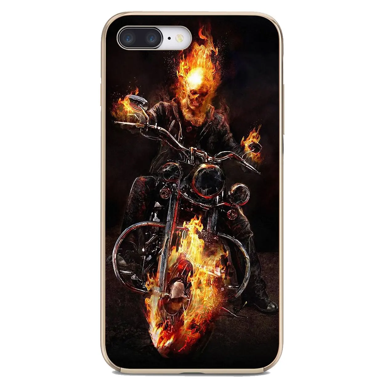 Мягкий чехол для Xiaomi mi Redmi Note 3 4 4X 5 6 7 8 8t 9 9s 9t 10 pro lite fire-car-Ghost-Rider-Head-Skull | Мобильные