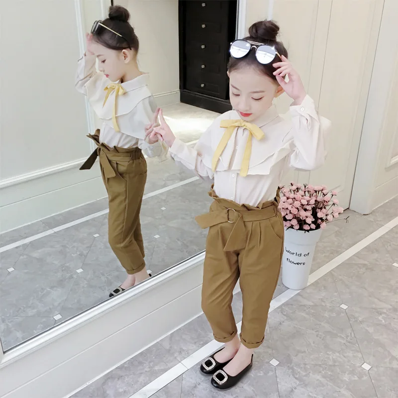 New Girl Long Harem Pants Comfy High Waist Trousers Set Teenage Loose Solid Color Long Sleeve Shirt Suit Children Elegant Blouse
New Girl Long Harem Pants Comfy High Waist Trousers Set Teenage Loose Solid Color Long Sleeve Shirt Suit Children Elegant Blouse