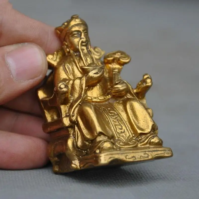 Chinese Brass Feng Shui Auspicious Yuanbao Wealth God Mammon Ruyi Statue Statues for Decoration Collection Ornaments Figurines
Chinese Brass Feng Shui Auspicious Yuanbao Wealth God Mammon Ruyi Statue Statues for Decoration Collection Ornaments Figurines