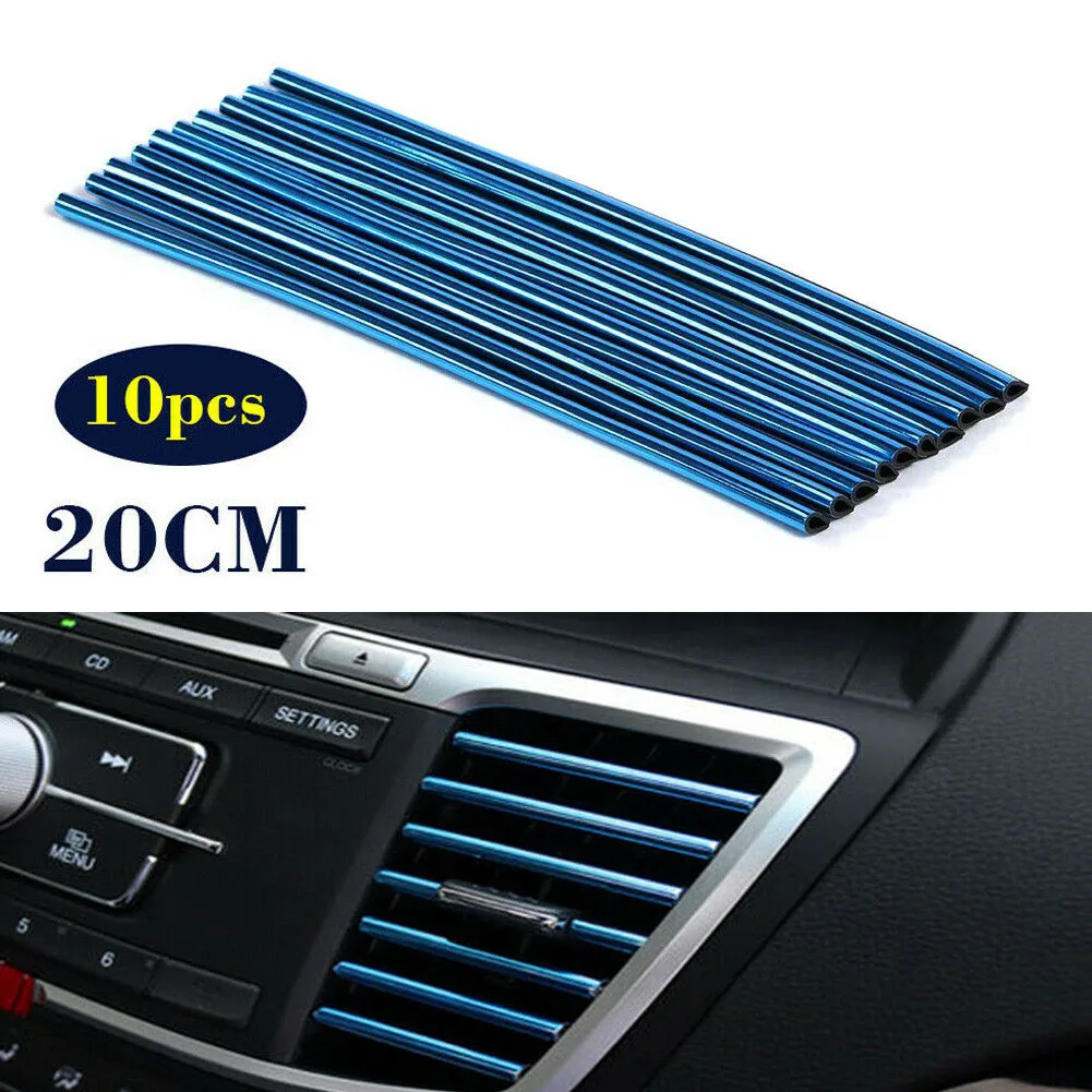 10x Blue 20cm Auto Air Conditioner Air Outlet Decor Strip Car Accessories Trim PVC DIY Decoration Bright Strip
10x Blue 20cm Auto Air Conditioner Air Outlet Decor Strip Car Accessories Trim PVC DIY Decoration Bright Strip