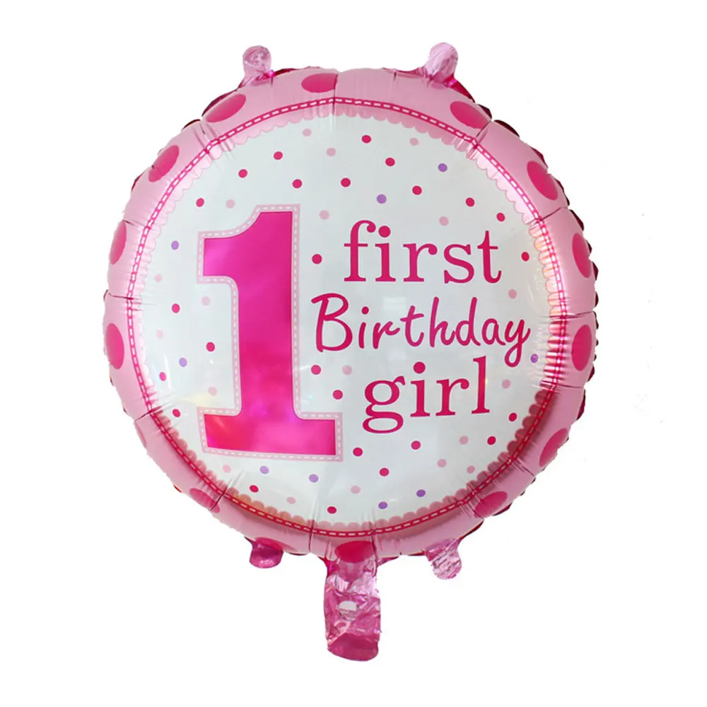 18inch First Birthday Balloon Boy Girl Foil Balloons Wedding Decorations Anniversaire Helium Air Ball Baby Shower Party Supplies 
18inch First Birthday Balloon Boy Girl Foil Balloons Wedding Decorations Anniversaire Helium Air Ball Baby Shower Party Supplies