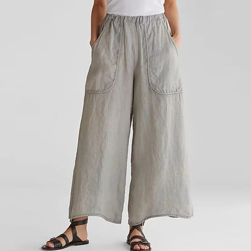 Hot Sale Spring Womens Pocket Wide Leg Pants Ladies Autumn Casual High Waist Baggy Pants Femme Solid Plus Size Trousers 2019
Hot Sale Spring Womens Pocket Wide Leg Pants Ladies Autumn Casual High Waist Baggy Pants Femme Solid Plus Size Trousers 2019