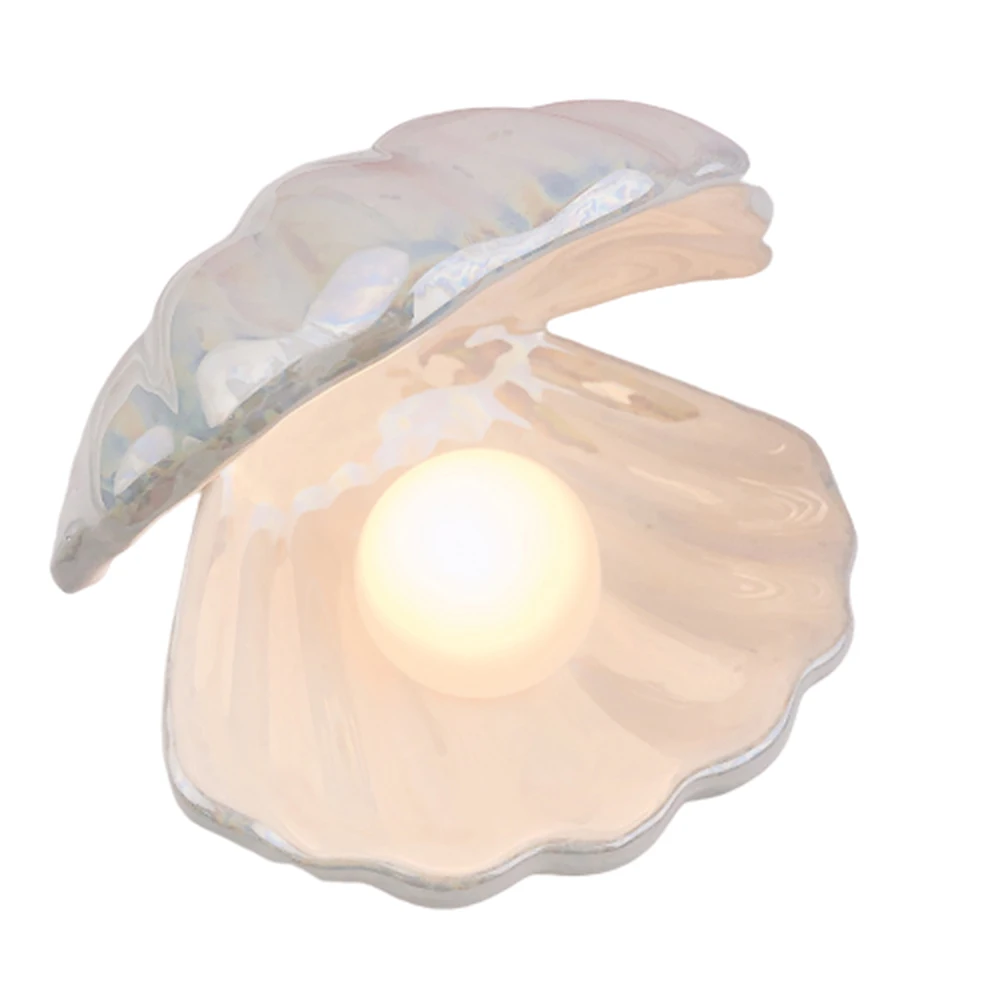 Korean Style Ceramic Shell Pearl Night Light Dream Mermaid Bedroom Bedside Lamp Storage Light Home Decoration Christmas Gift
Korean Style Ceramic Shell Pearl Night Light Dream Mermaid Bedroom Bedside Lamp Storage Light Home Decoration Christmas Gift