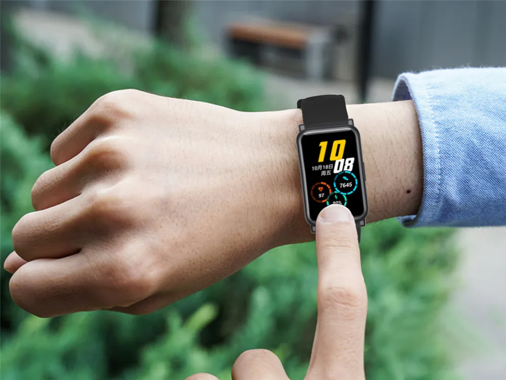 Ремешок силиконовый для смарт-часов Huawei Honor Watch ES спортивный мягкий резиновый