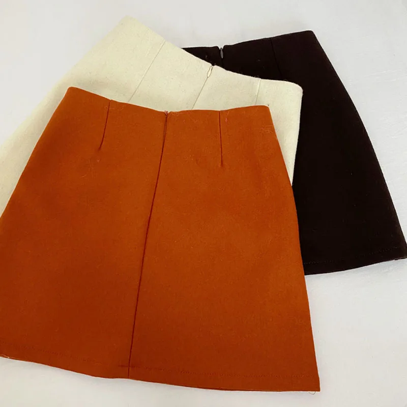 Spring Autumn Retro A-Line Pencil Mini Skirt Female Fashion High Waist Slim Skirt Solid Color Simple Keep Warm Short Skirt 2020
Spring Autumn Retro A-Line Pencil Mini Skirt Female Fashion High Waist Slim Skirt Solid Color Simple Keep Warm Short Skirt 2020