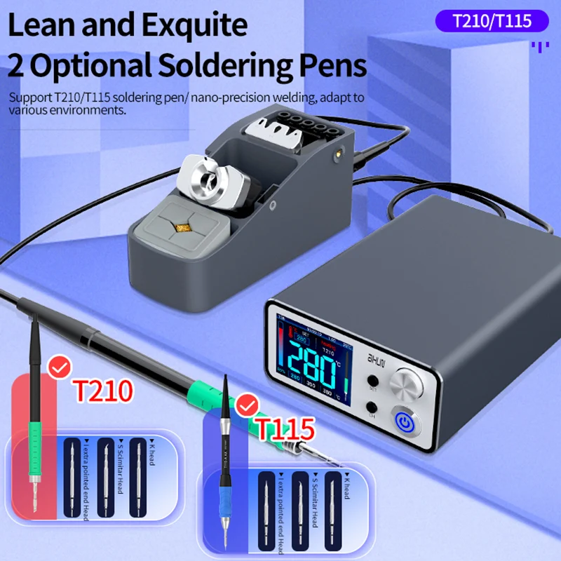 Паяльная станция JCID AIXUN T3B T210/T115, цифровой ЖК-дисплей, сварочные электроинструменты «сделай сам», станция для переделки с быстрым нагревом
Паяльная станция JCID AIXUN T3B T210/T115, цифровой ЖК-дисплей, сварочные электроинструменты «сделай сам», станция для переделки с быстрым нагревом
