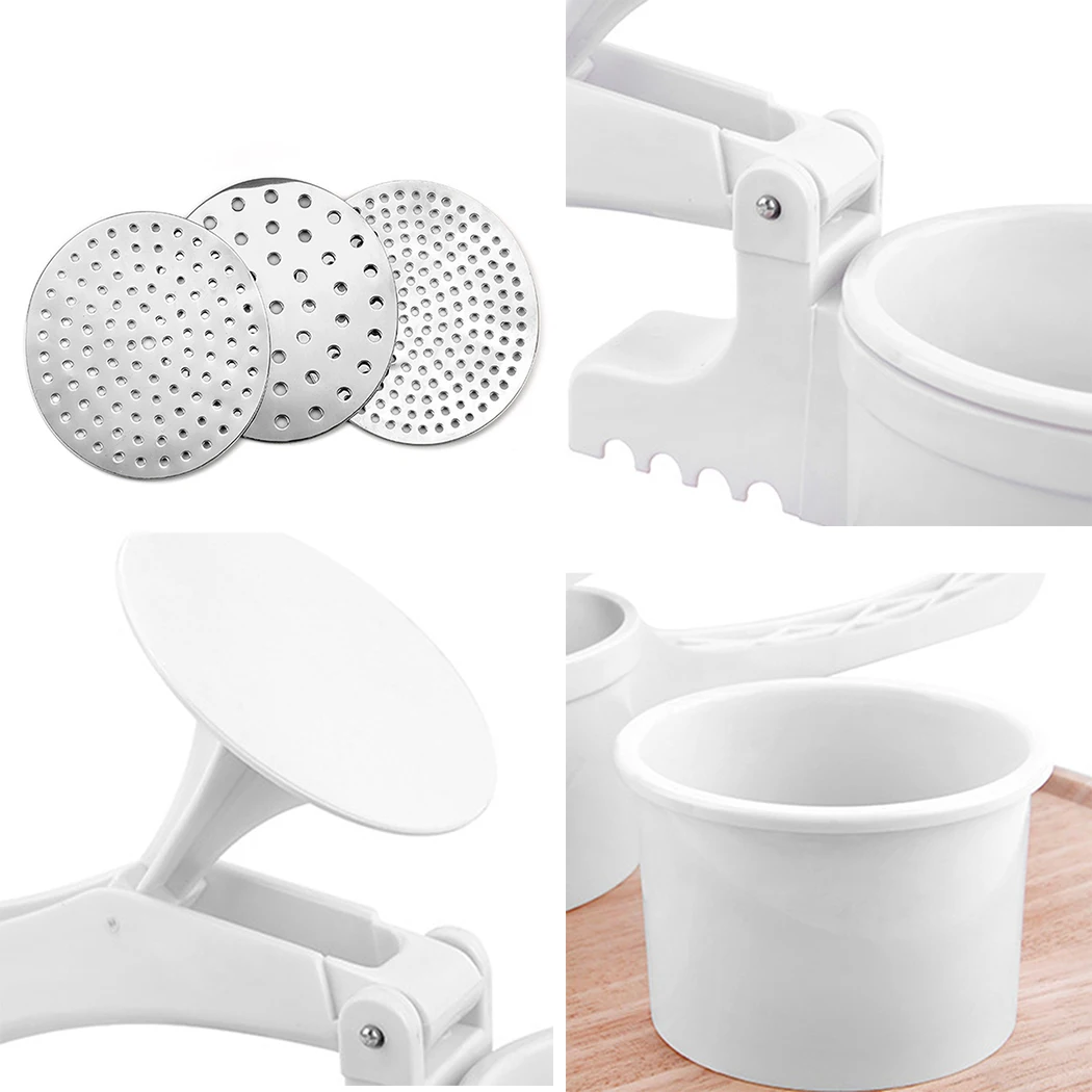 Potato Ricer Stainless Steel Potato Masher Ricer Puree Fruit Vegetable Press Maker Manual Food Ricer Fruit Masher for Kitchen
Potato Ricer Stainless Steel Potato Masher Ricer Puree Fruit Vegetable Press Maker Manual Food Ricer Fruit Masher for Kitchen