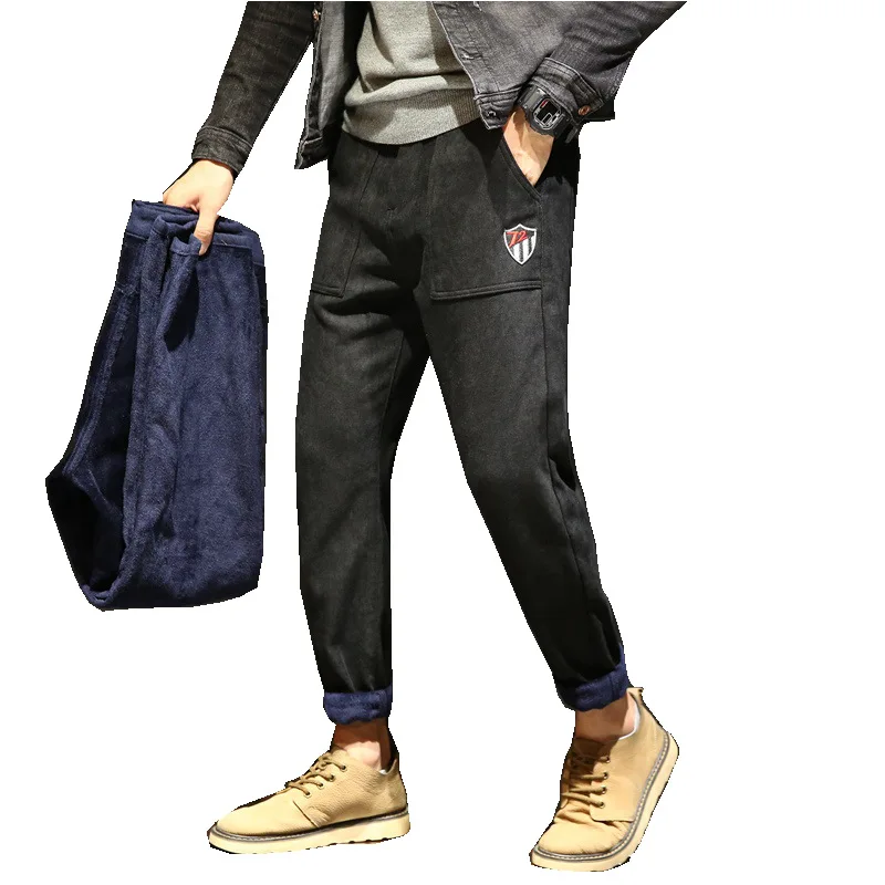 Jeans for men with hair more comfortable warm haroun pants qiu dong young fashion men's feet pants
Jeans for men with hair more comfortable warm haroun pants qiu dong young fashion men's feet pants