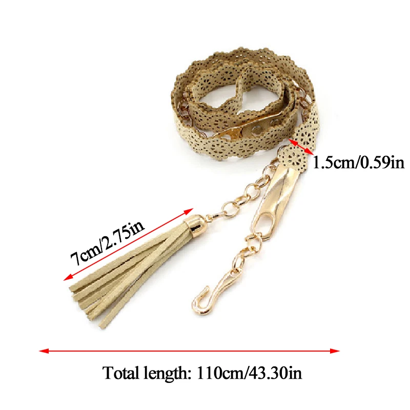 New Women's Weave Waistband Exquisite Retro Ladies Belts Hollow Waist Chain Tassel Tie Strap Dress Skirt Cummerbunds Decoration
New Women's Weave Waistband Exquisite Retro Ladies Belts Hollow Waist Chain Tassel Tie Strap Dress Skirt Cummerbunds Decoration