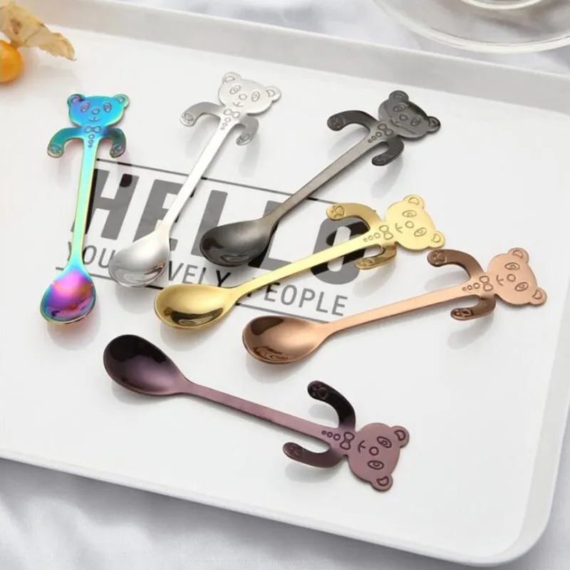 1Pc Cute Bear Spoon Teaspoon Long Handle Coffee Spoons Sugar Dessert Seasoning Hanging Cup Scooper Drinking Tools Kitchen Gadget
1Pc Cute Bear Spoon Teaspoon Long Handle Coffee Spoons Sugar Dessert Seasoning Hanging Cup Scooper Drinking Tools Kitchen Gadget