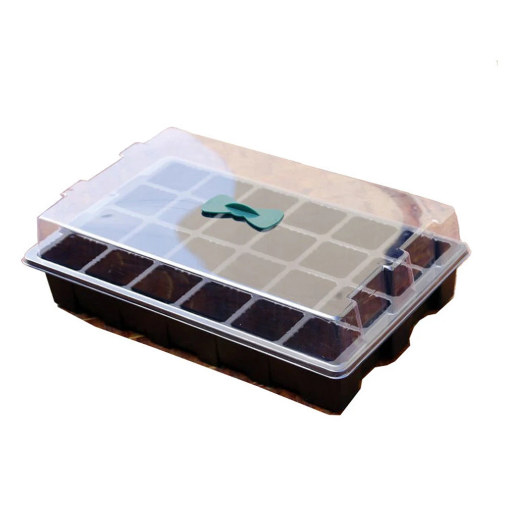 1 Set 24 Cell Seeds Nursery Pots Planter Flower Pot With Lids Seedling Tray Plastic Hydroponic Plant Grow Box With Breather Hole
1 Set 24 Cell Seeds Nursery Pots Planter Flower Pot With Lids Seedling Tray Plastic Hydroponic Plant Grow Box With Breather Hole