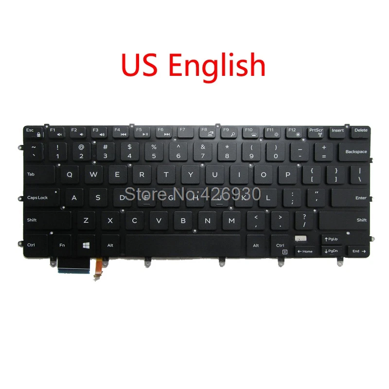 Клавиатура для ноутбука с подсветкой US RU SW IT SP TR английская раскладка клавиатура