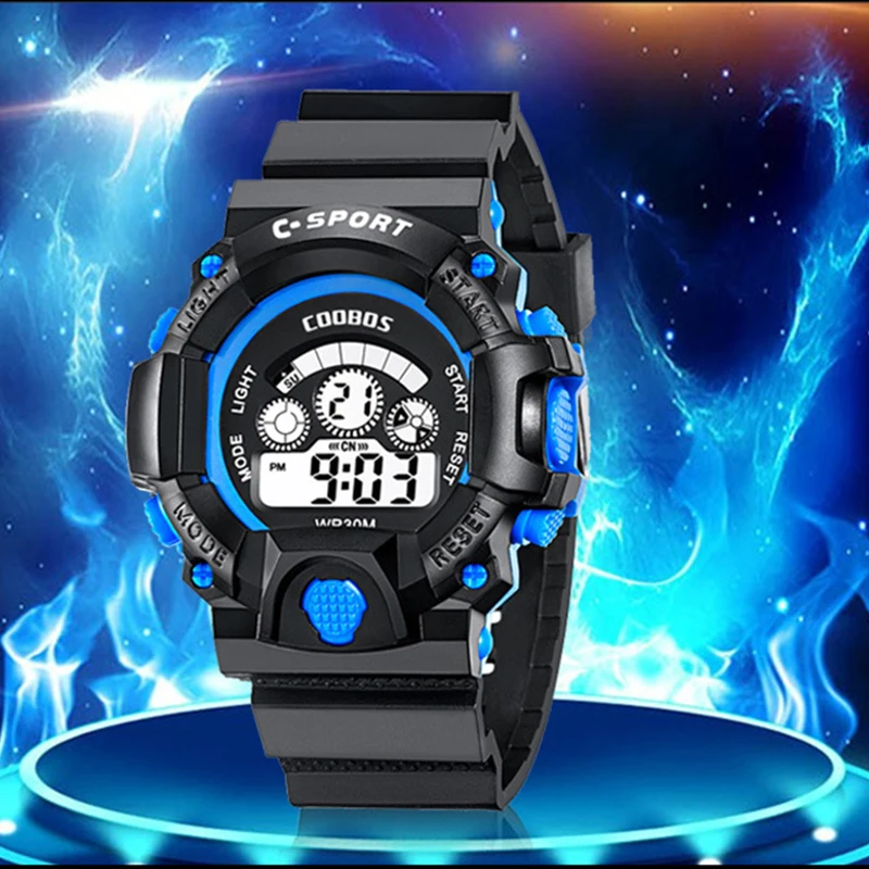 

Спортивные водонепроницаемые мужские часы, светодиодные цифровые наручные часы для мужчин, светящиеся многофункциональные часы, военные э...