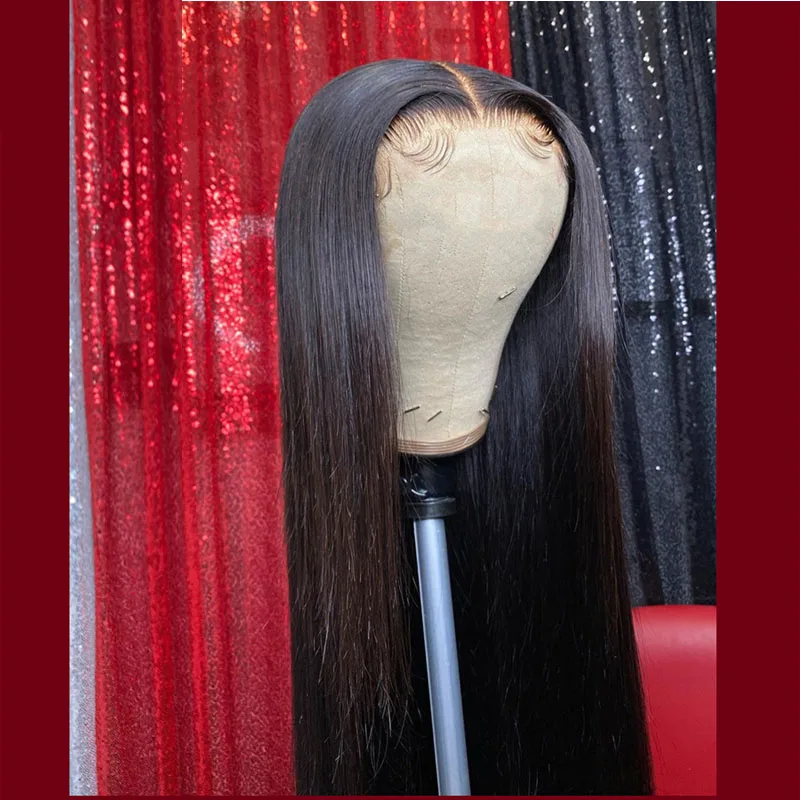 180%Density 26Inch Black Soft Silky Straight Wigs Glueless Lace Front Wig Remy High Temperature For Black Women With Baby Hair
180%Density 26Inch Black Soft Silky Straight Wigs Glueless Lace Front Wig Remy High Temperature For Black Women With Baby Hair